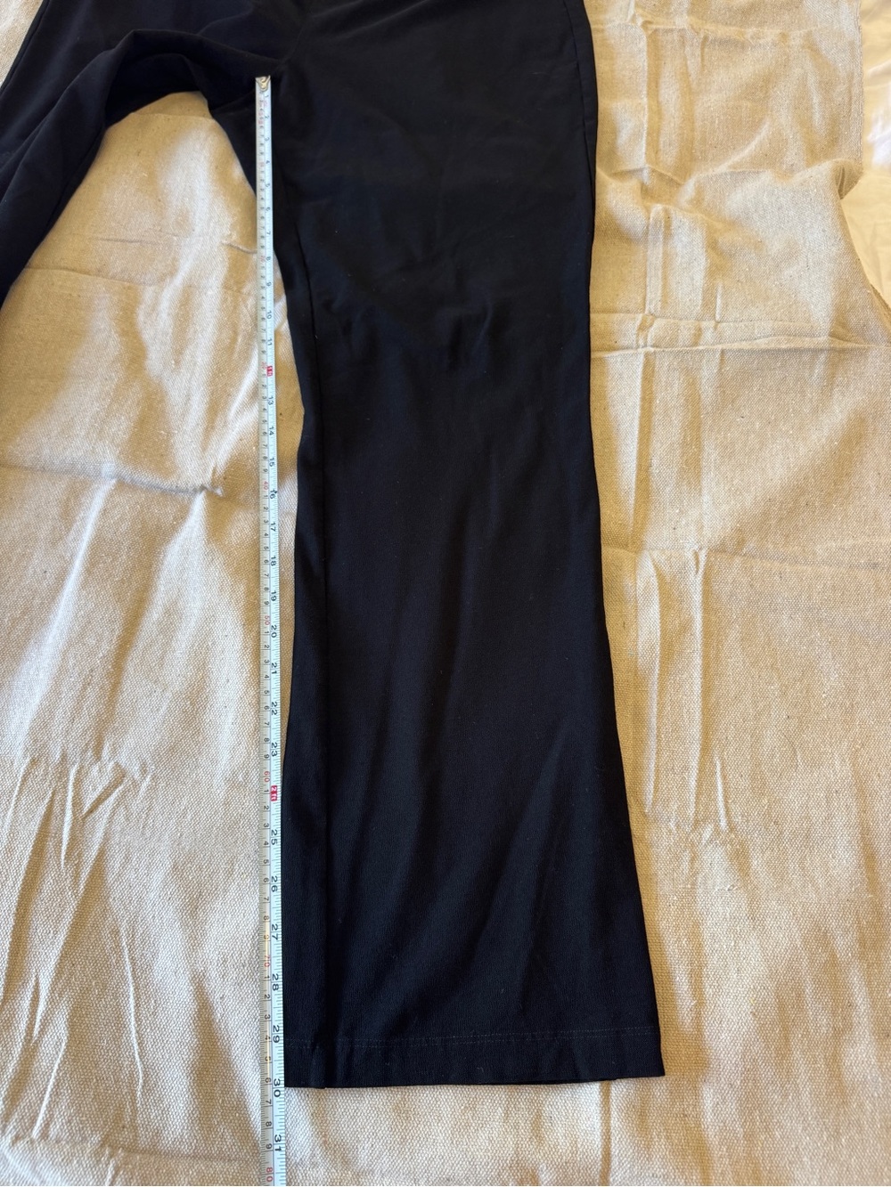 Eileen Fisher Stretch Crepe Pull-On Pants Black Womens Large Straight Wide Leg - Picture 14 of 16